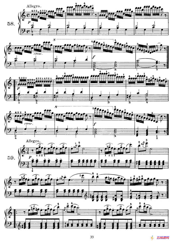 Czerny - 100 Progressive Studies Op.139（58—68）