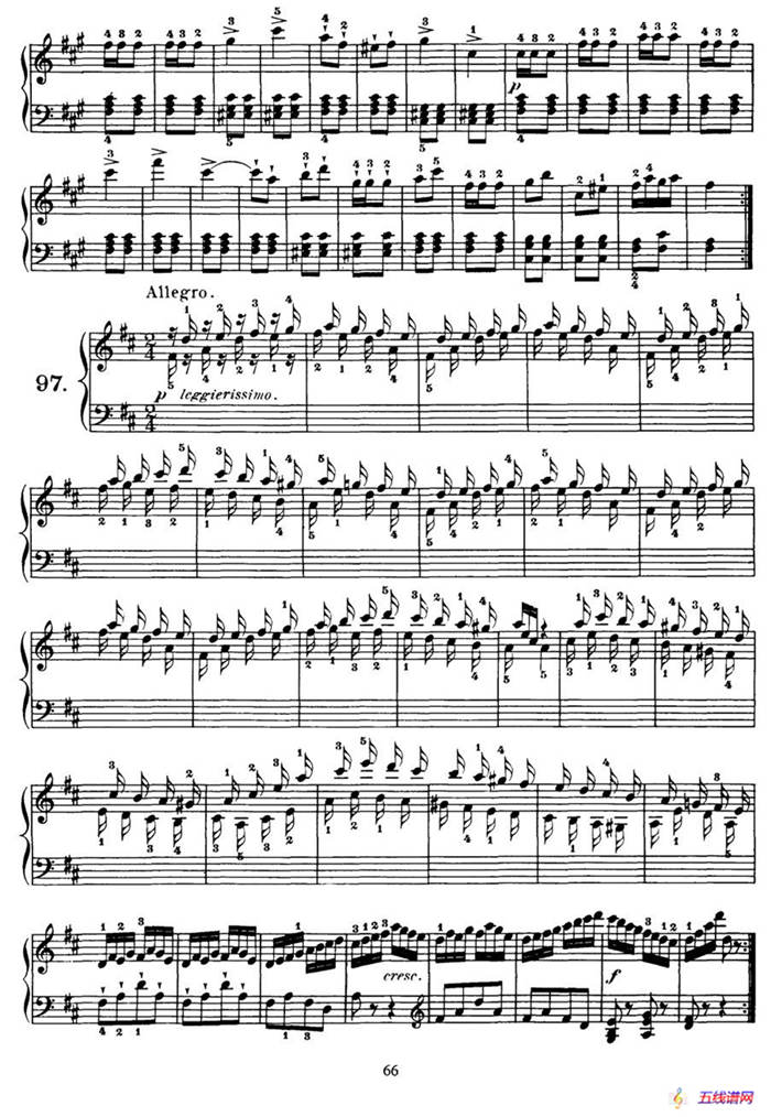 Czerny - 100 Progressive Studies Op.139（91—100）