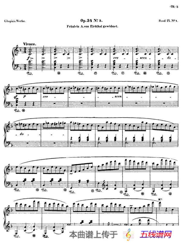 Valse brillante Op34 No3（F大调华丽圆舞曲Op.34-3）