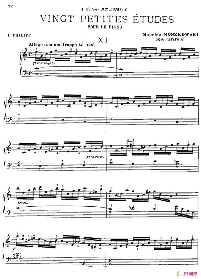 20 Petites Etudes, Op.91（20首小型練習曲）（11）