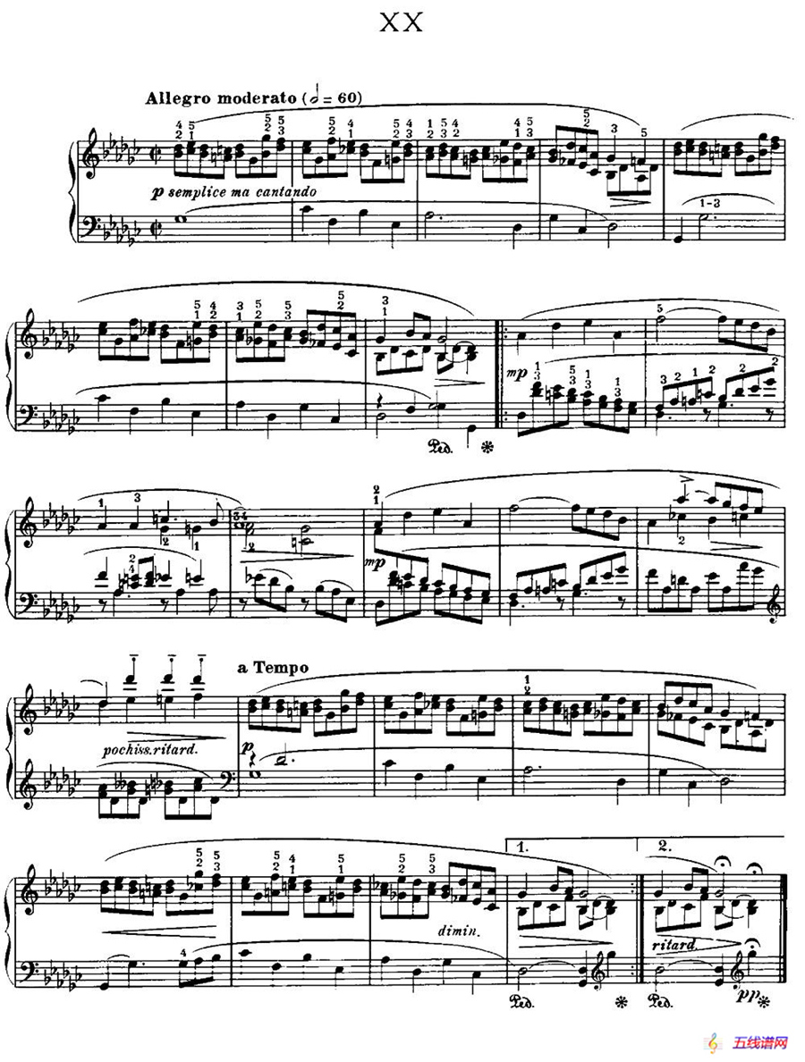 20 Petites Etudes, Op.91（20首小型练习曲）（20）