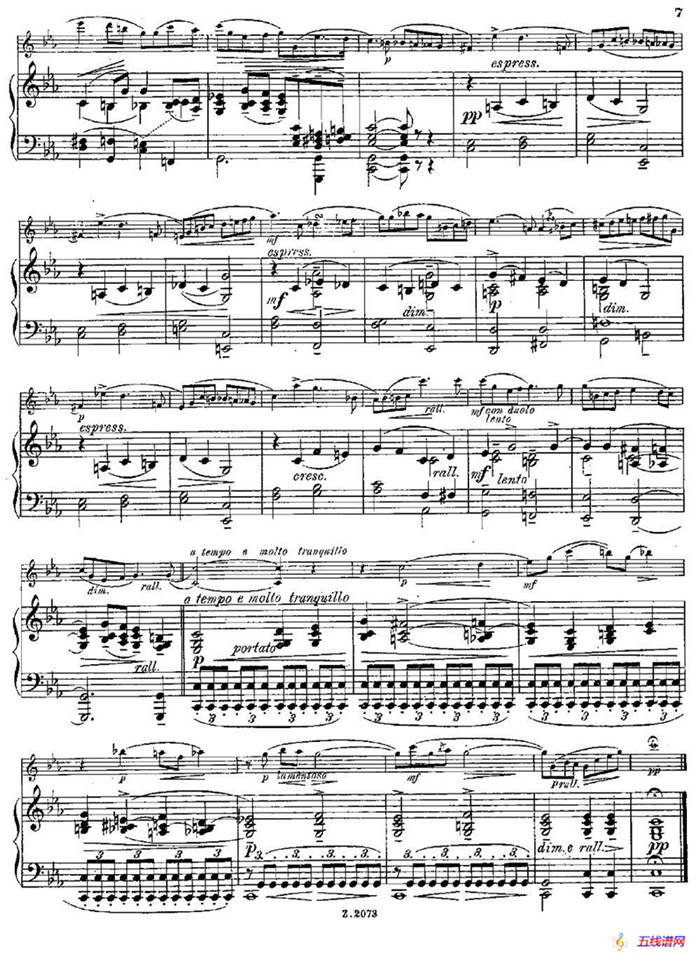 Legende（Op.55 No.5）（长笛+钢琴伴奏）