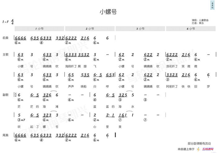 小螺号（简和谱）