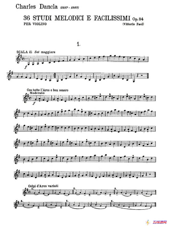 36 Studi Melodici E Facilissimi  Op.48之1—10（36首容易旋律 作品.48）