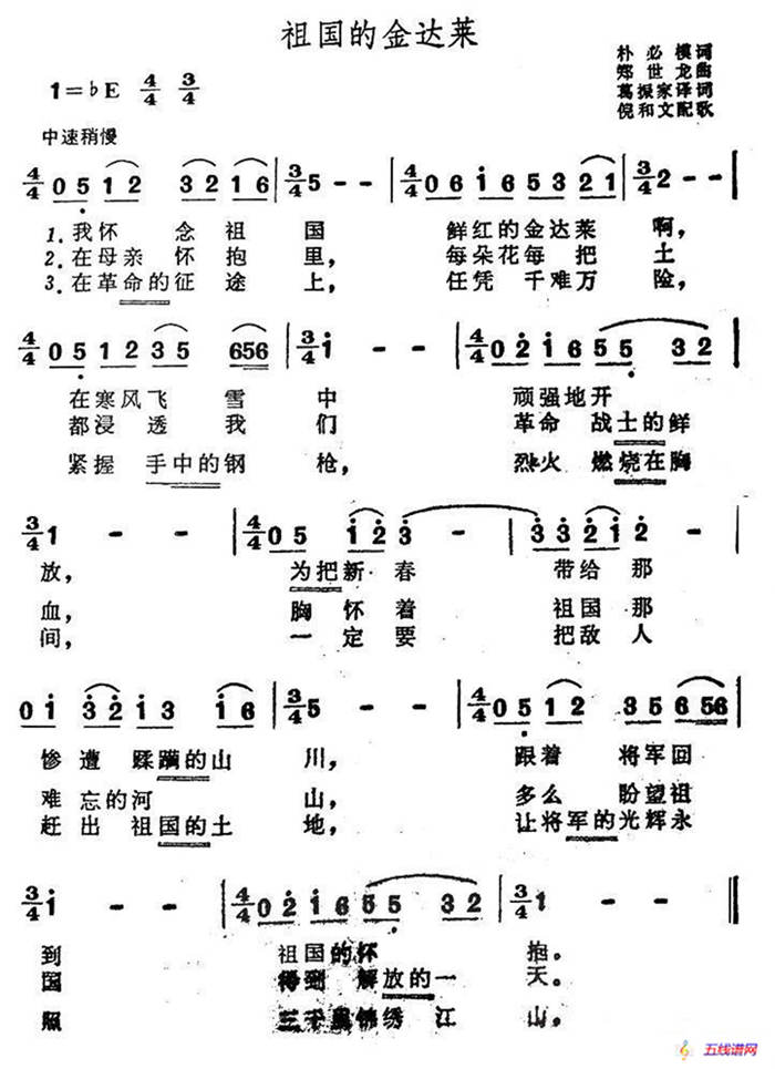 祖国的金达莱（朝鲜）