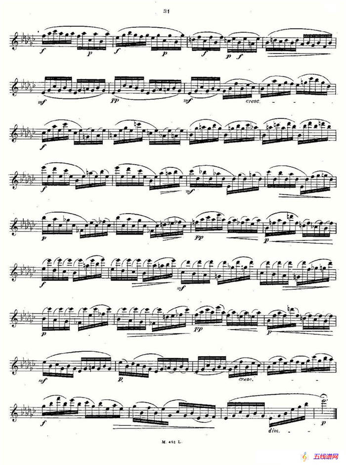 24首长笛练习曲 Op.15 之11—15