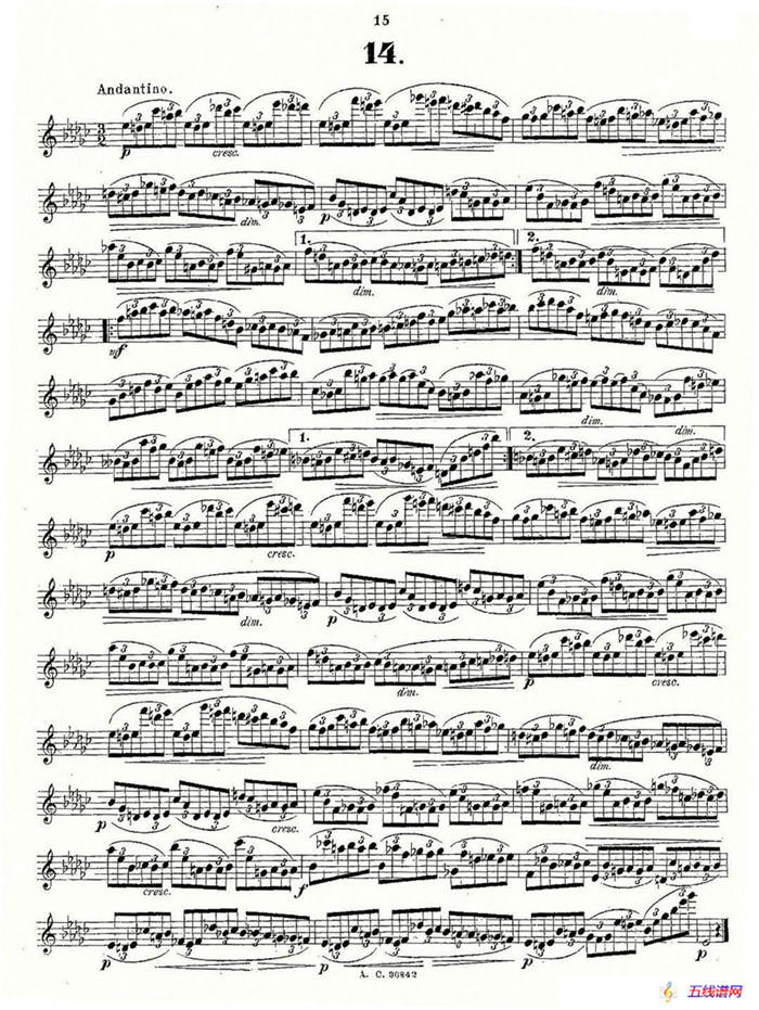 24首长笛练习曲 Op.21 之13—24