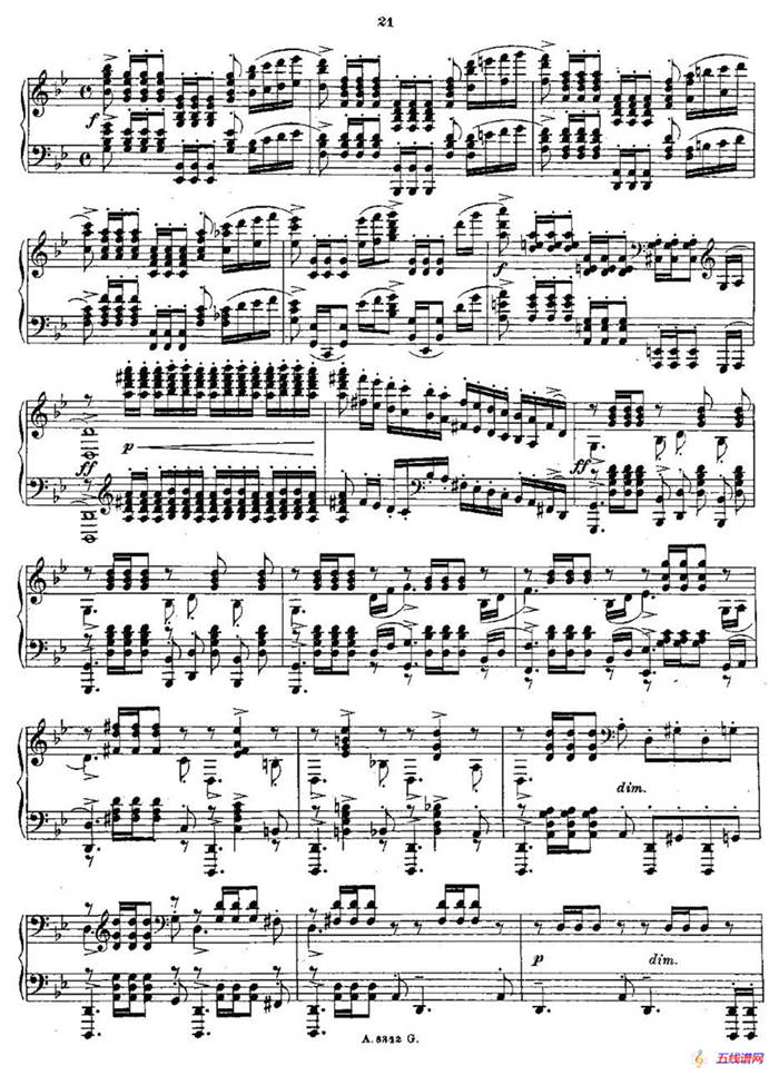 10首《前奏曲》之五（Rachmaninoff 10 Preludes, Op.23）