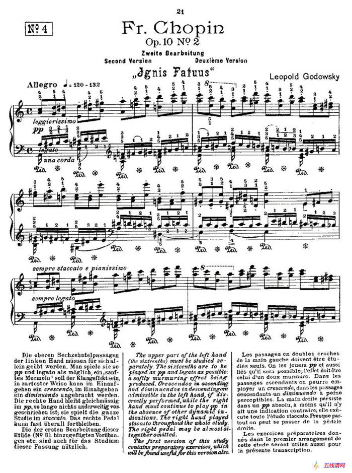 肖邦《练习曲》Fr.Chopin Op.10 No2-2