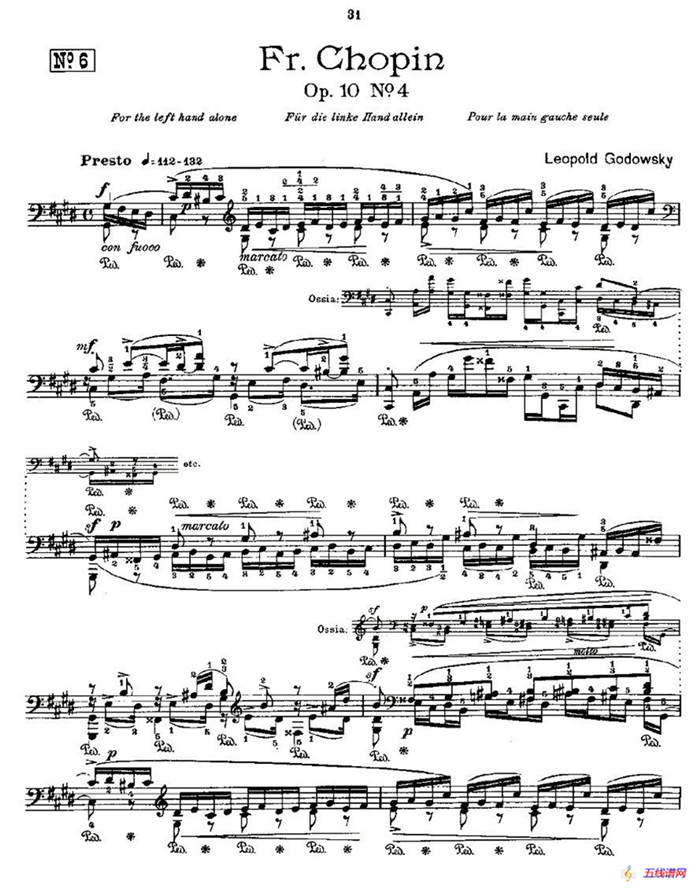 肖邦《练习曲》Fr.Chopin Op.10 No4