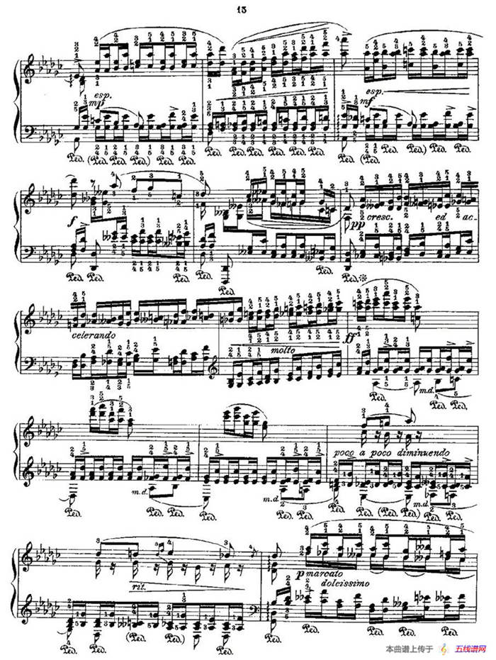 肖邦《练习曲》Fr.Chopin Op.10 No7-2