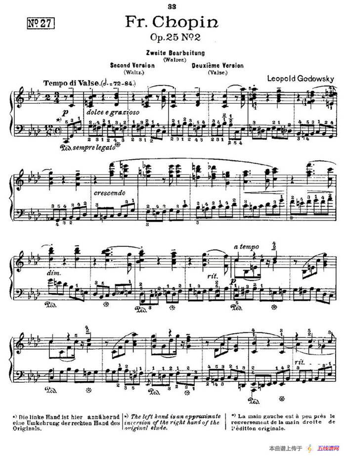 肖邦《练习曲》Fr.Chopin Op.25 No2-2