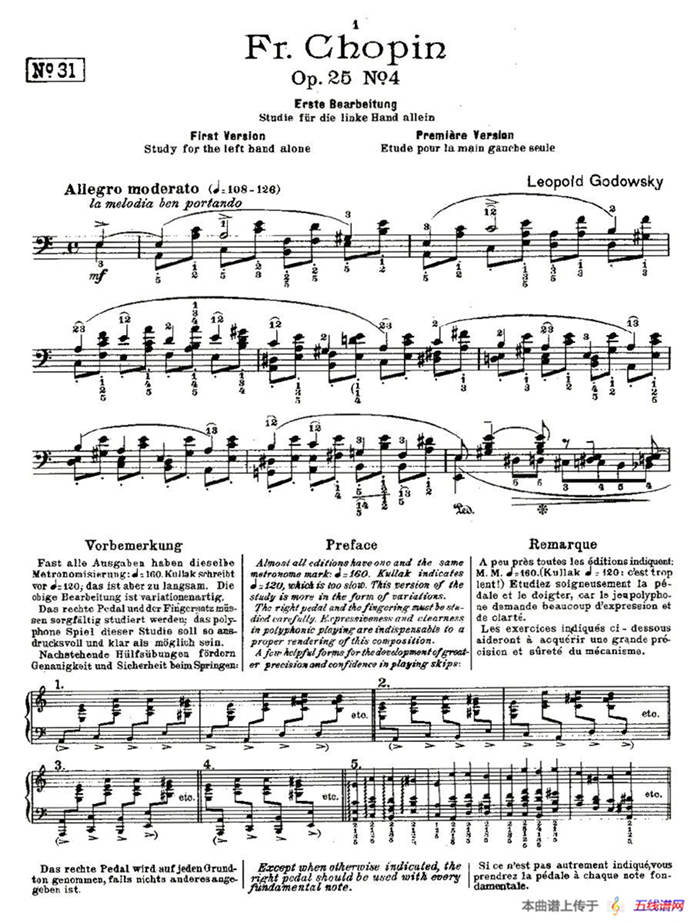 肖邦《练习曲》Fr.Chopin Op.25 No4-1