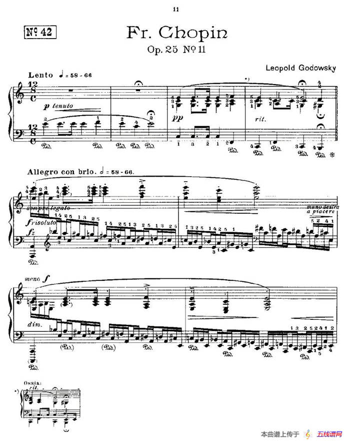 肖邦《练习曲》Fr.Chopin Op.25 No11