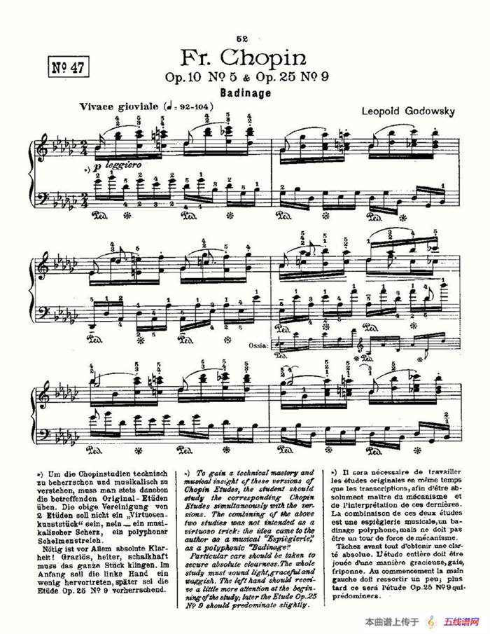 肖邦《练习曲》Fr.Chopin Op.10 No5 & Op.25 No9