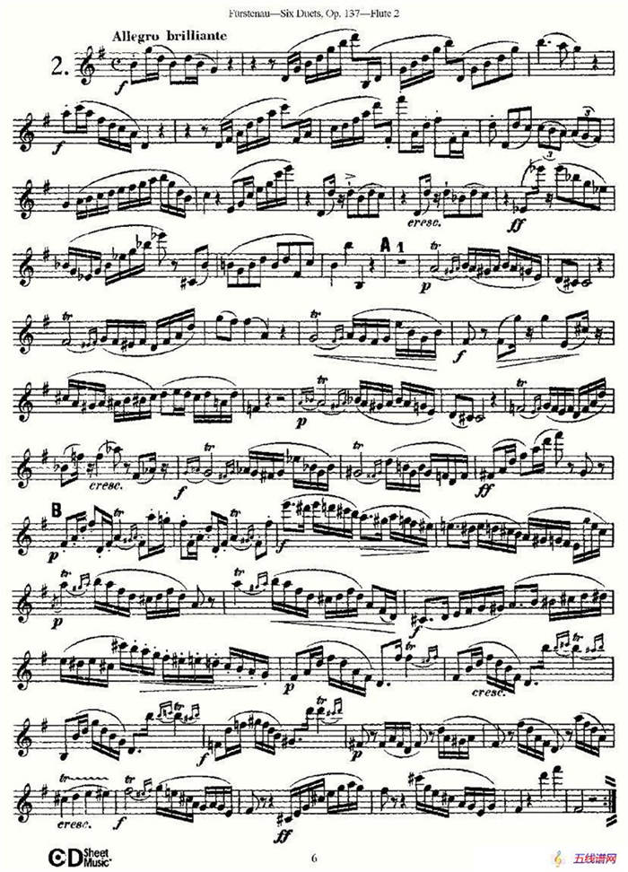 Six Duets, Op.137 之二（二重奏 六首作品 137號）