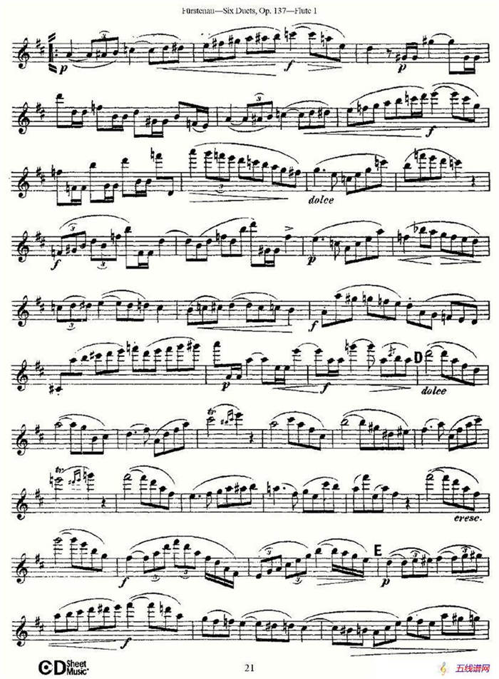 Six Duets, Op.137 之四（二重奏 六首作品 137号）