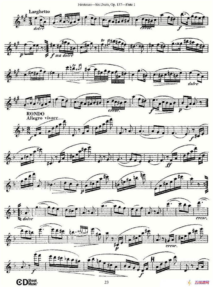 Six Duets, Op.137 之四（二重奏 六首作品 137号）