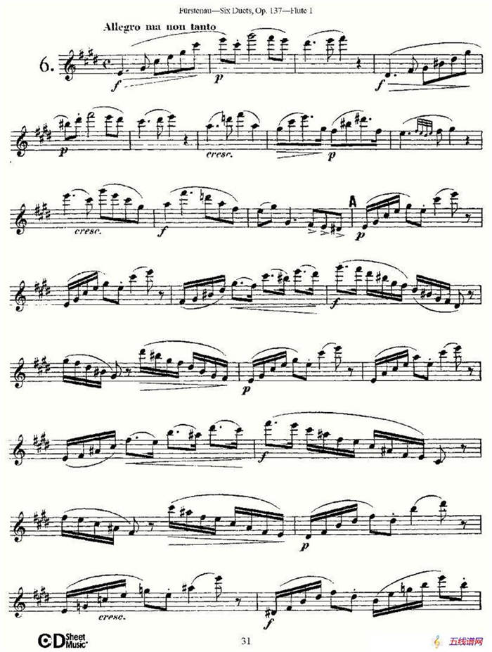 Six Duets, Op.137 之六（二重奏 六首作品 137号）