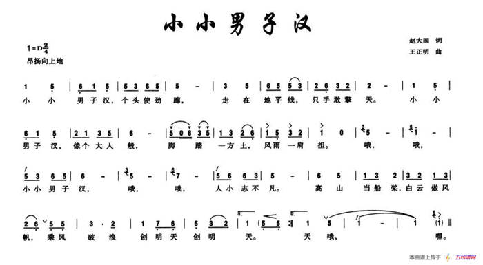 小小男子汉（赵大国词 王正明曲）