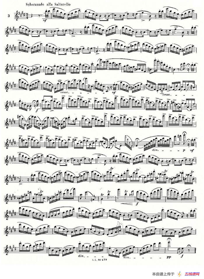 基于维尼亚夫斯基练习曲的10首长笛练习曲之3（Moyse - 10 Studies After Wieniawski）