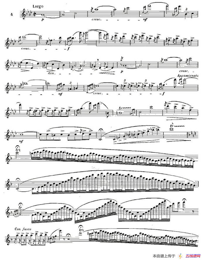 基于维尼亚夫斯基练习曲的10首长笛练习曲之4（Moyse - 10 Studies After Wieniawski）