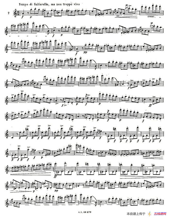 基于维尼亚夫斯基练习曲的10首长笛练习曲之7（Moyse - 10 Studies After Wieniawski）