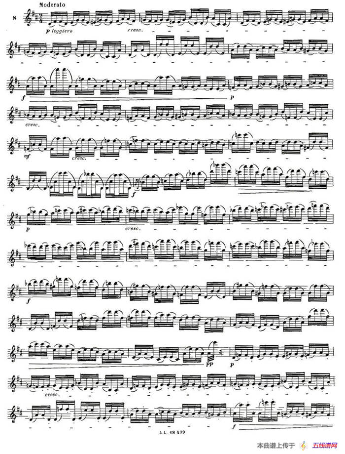 基于维尼亚夫斯基练习曲的10首长笛练习曲之8（Moyse - 10 Studies After Wieniawski）