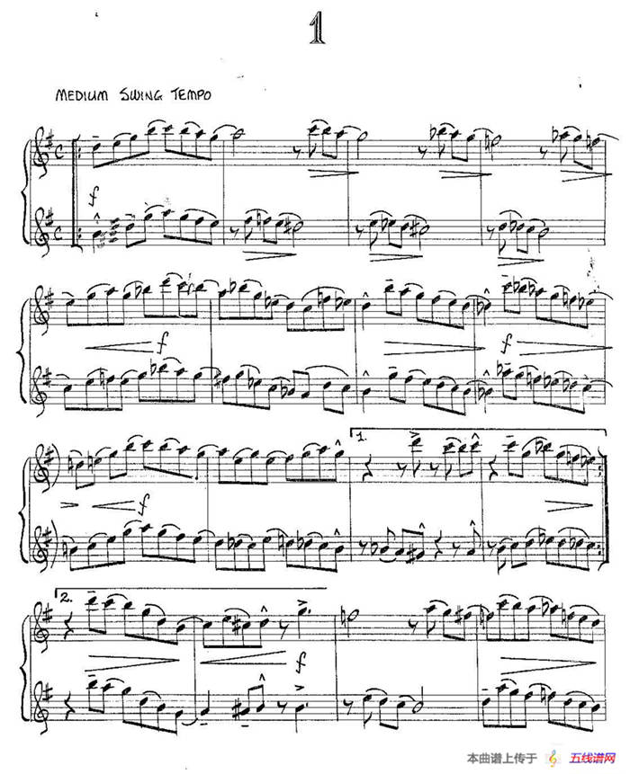 Jazz Conception For Saxophone Duets - 1（二重奏）
