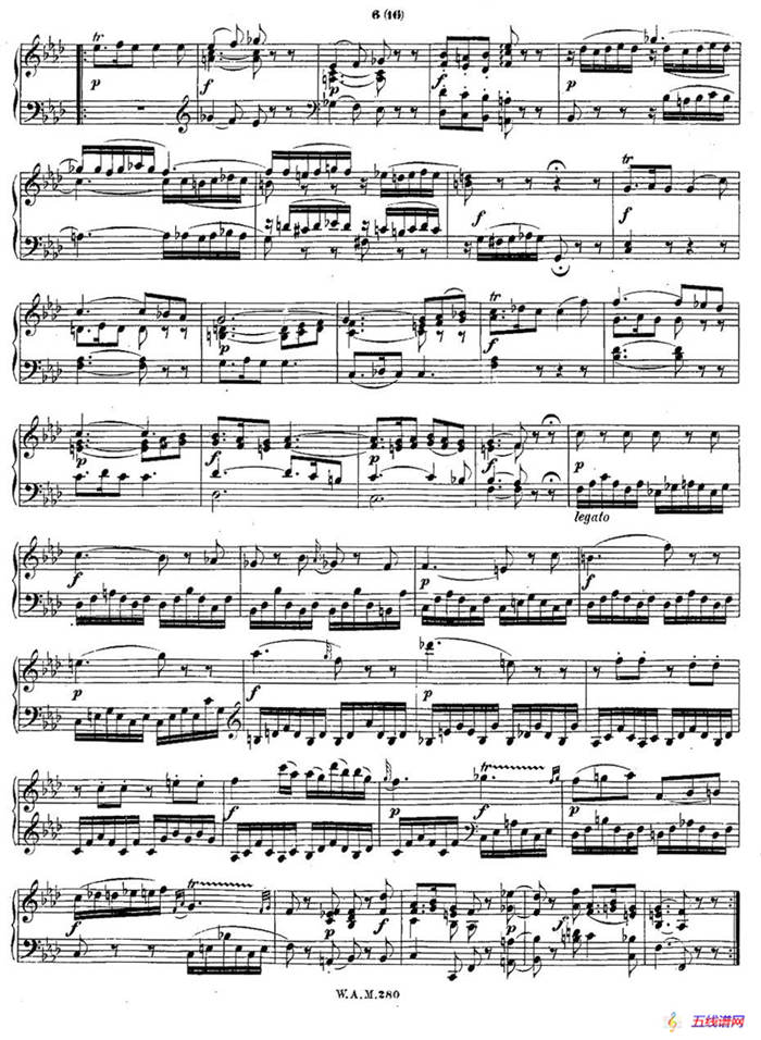 F大调第二钢琴奏鸣曲 KV.280