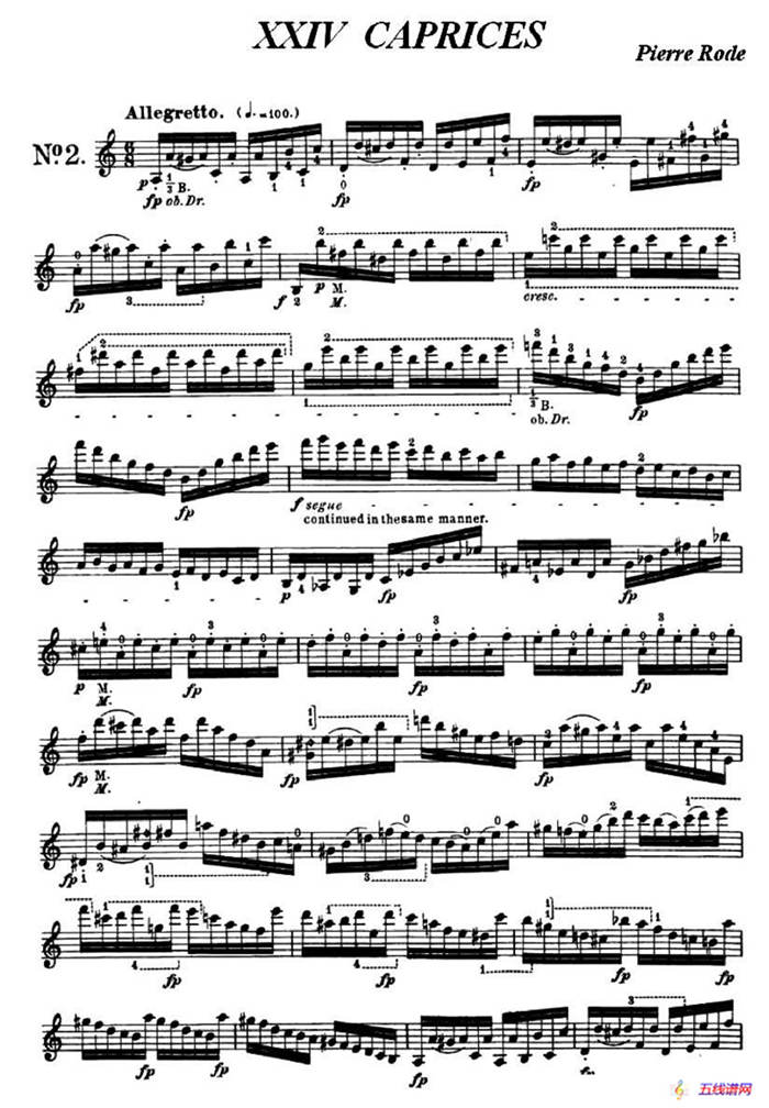 24首小提琴练习曲之2