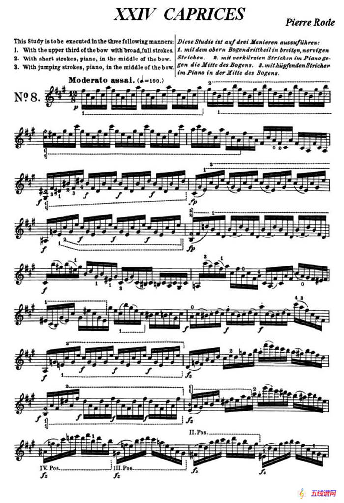 24首小提琴练习曲之8
