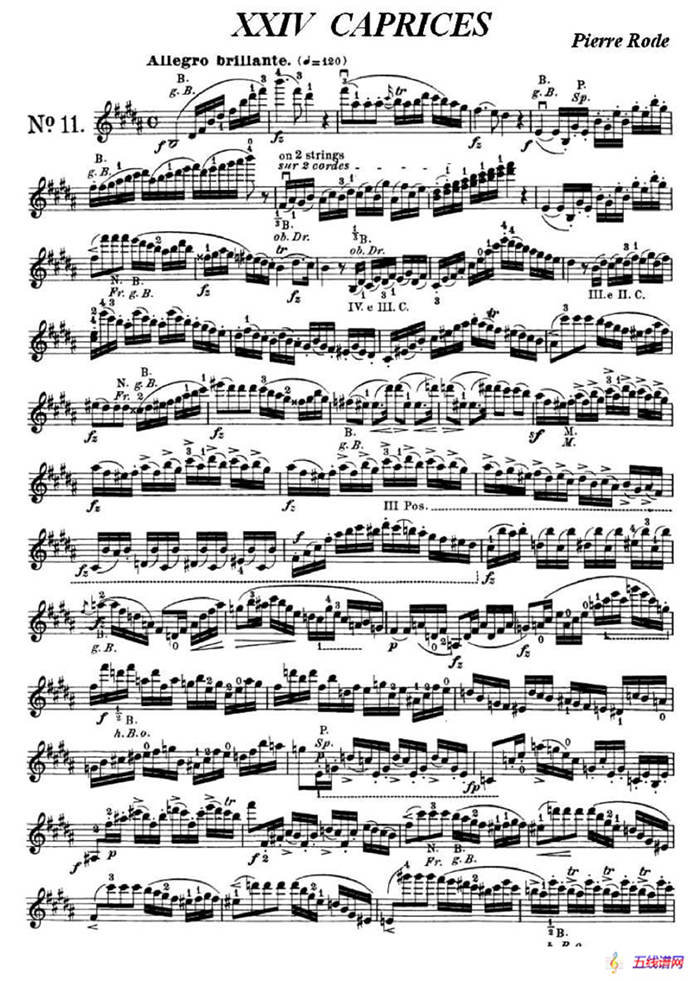 24首小提琴练习曲之11