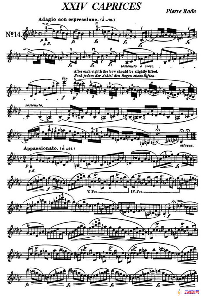24首小提琴练习曲之14