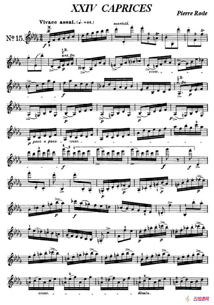 24首小提琴练习曲之15  