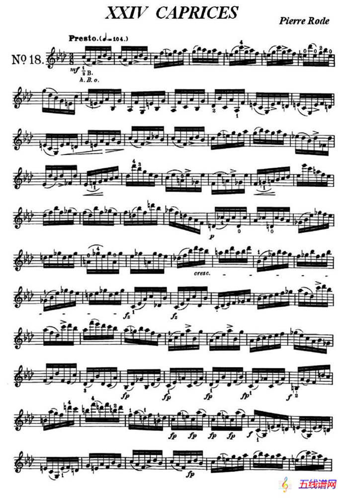 24首小提琴练习曲之18 