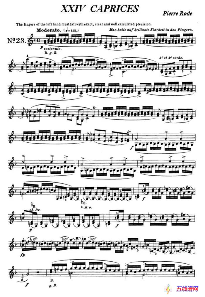 24首小提琴练习曲之23  