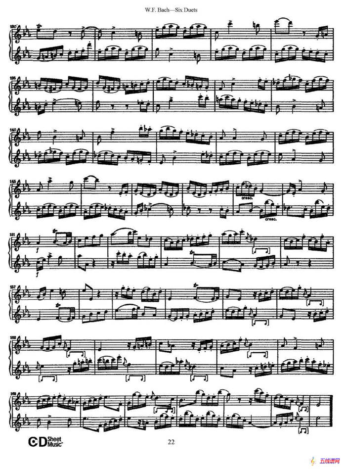 W.F.巴赫—六首二重奏练习曲（3）