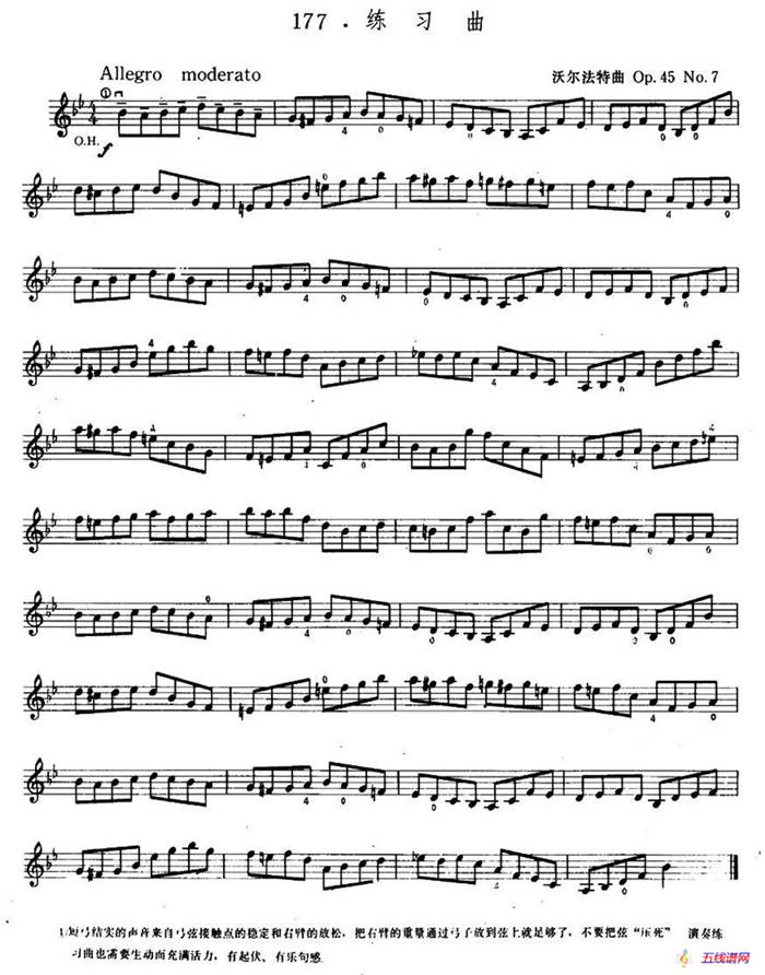沃尔法特Op45 No7 练习曲