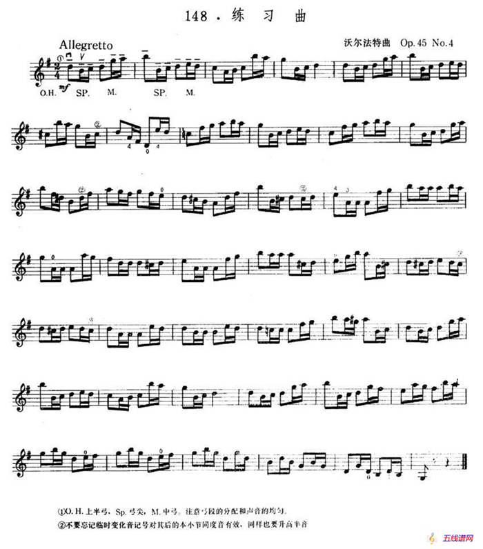 沃尔法特Op45 No4 练习曲