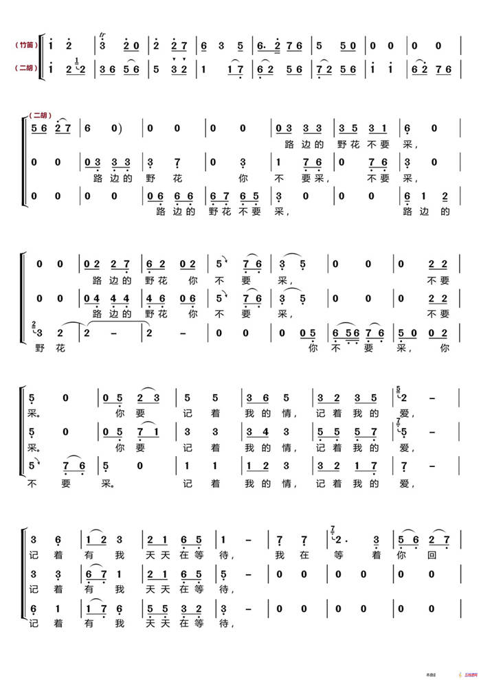路边的野花你不要采〔梦之旅合唱组合〕（男女三声部重唱）