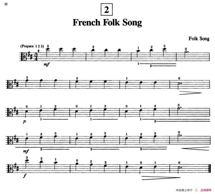 French Folk Song（中提琴）