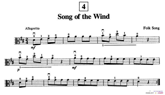 Song of the Wind（中提琴）