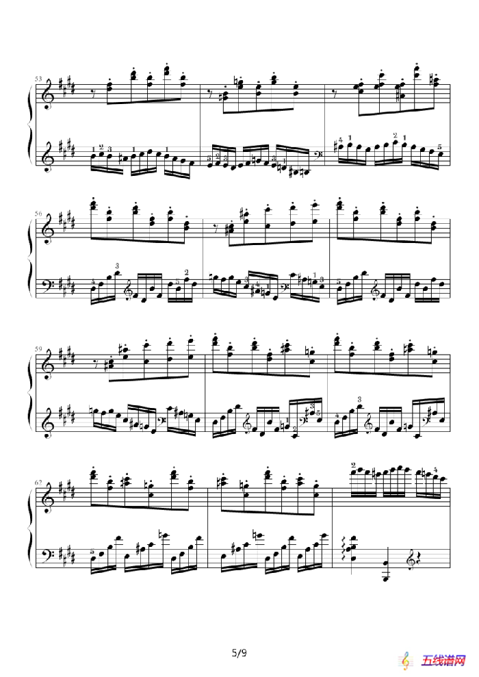 E大调练习曲（Op.72 No.1）