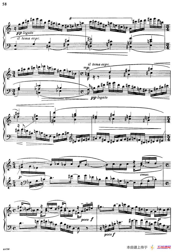 降e小调钢琴奏鸣曲 Op.26 v.4