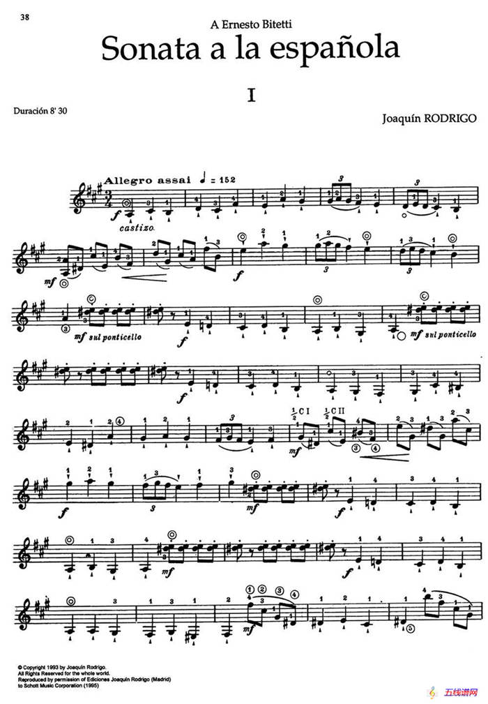 Joaquin Rodrigo Music for Guitar（罗德里戈吉他音乐P38-46）（古典吉他）