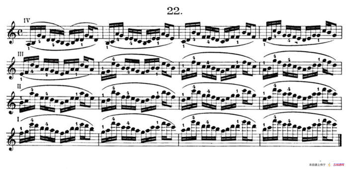 小提琴换把练习·作品第八号（第三节）
