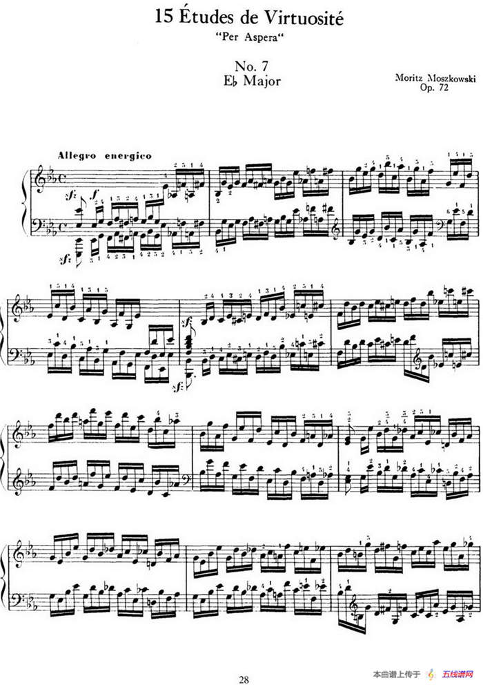 15 Etudes de Virtuosité Op.72 No.7（十五首钢琴练习曲之七）