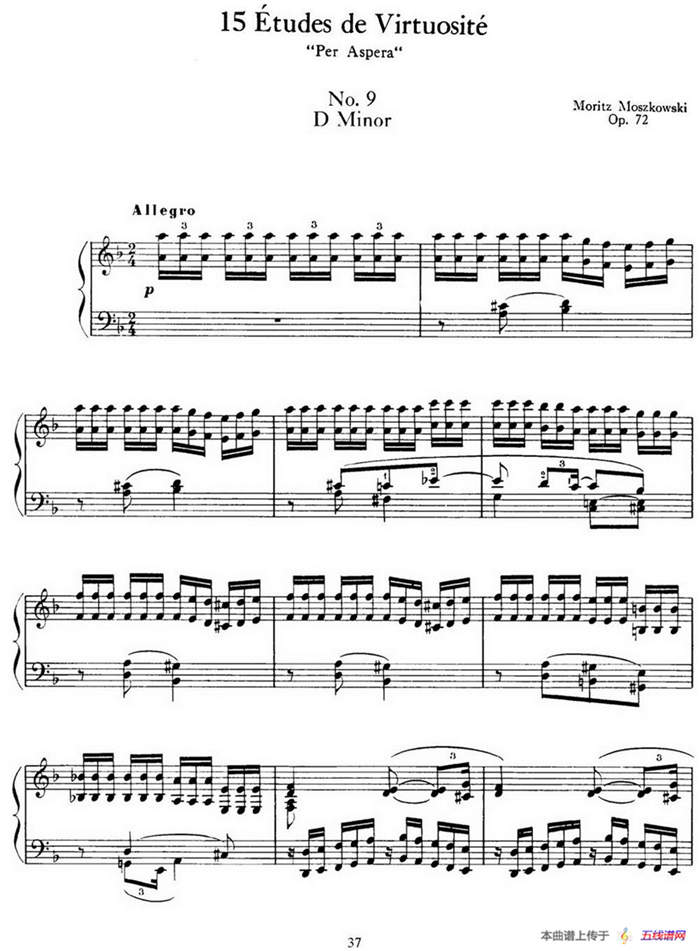 15 Etudes de Virtuosité Op.72 No.9（十五首钢琴练习曲之九）