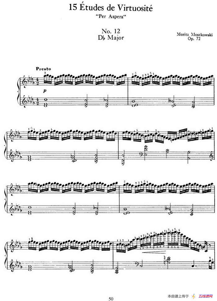 15 Etudes de Virtuosité Op.72 No.12（十五首钢琴练习曲之十二）
